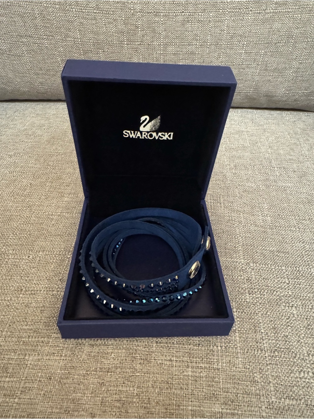 Swarovski Navy Blue Crystal Wrap Belt